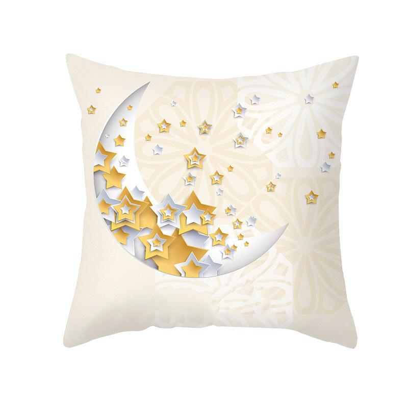 Golden Moon Series Throw Pillow Covers With Digital Printing Of Short Plush Fabric Car-Shaped Sofa Cushion For Office Home Decor