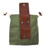 Leather Canvas Foraging Pouch Belt Fruit Picking Bag for Camping Fruit CollectingArmy Green