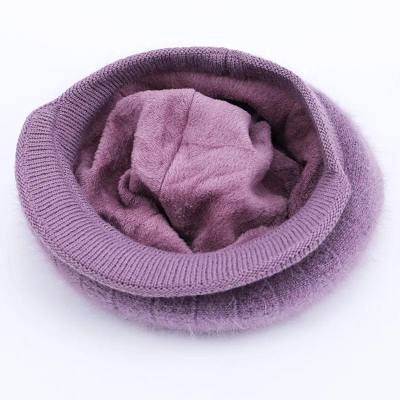 WTEMPO Solid Color Large Brim Bucket Hats Cold-proof Windproof Warm Autumn Winter Casual Verstaile Hats Gifts for Mom