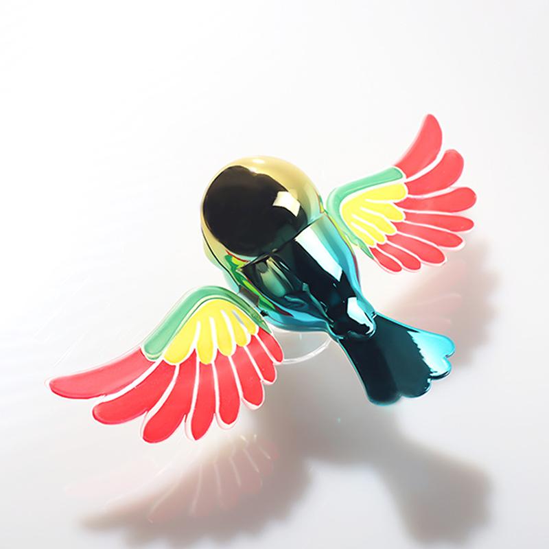 Simulation Flying Bird Motorcycle Car Ornaments Waving Wings In The Wind Cute Companion Little Bird Creative Car Fun Companion
