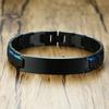 Vnox Bracelet Élégant pour Homme Largeur 12mm Plaque d'Identification Personnalisée Gratuite Chaîne de Bracelet Montre en Acier Inoxydable Bijoux Pour Mari Père