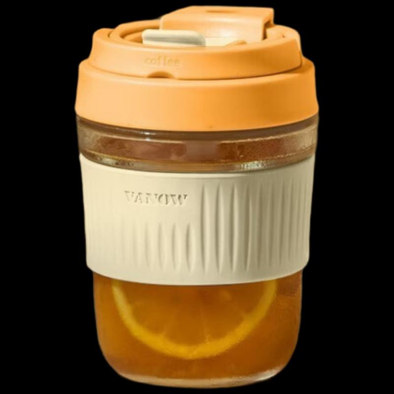 Vanow VO-RZ35 Kids Glass Straw Water Bottle