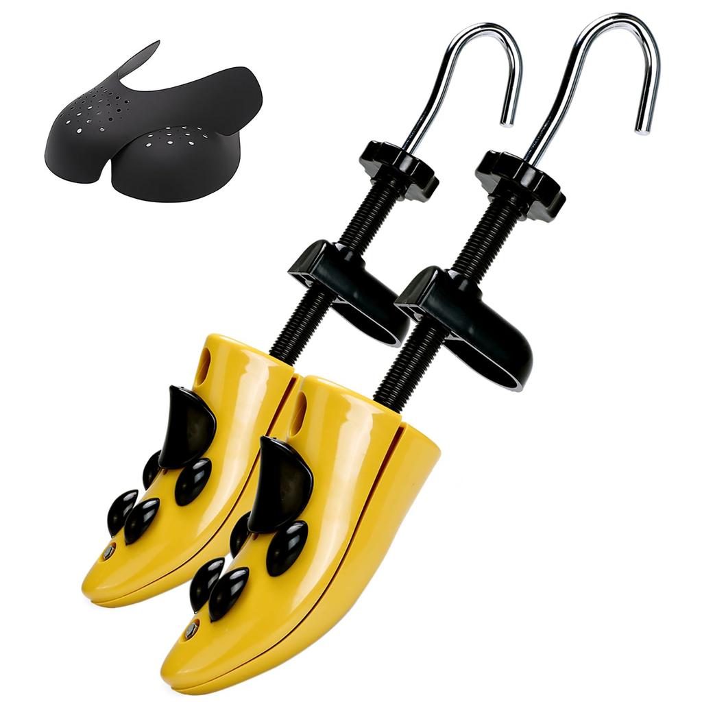 Smilefoot Shoe Shoe Shoe for Ambidextrous Prevents Blisters and Adjusts Size for Men and Set of 2 Stretcher, Tree, Fitter, Holder, Plastic, Sneakers,