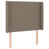 VidaXL Tête de Lit à LED Meuble de Chambre à Coucher Accessoire de Lit Simple Tête de Cadre de Lit Intérieur Taupe 3123894