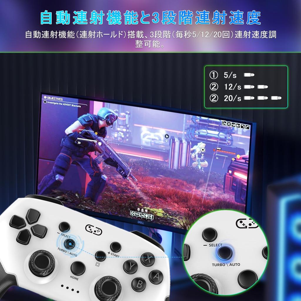 Bingoods Switch 2 Pro Controller with Back Macro Bluetooth Wireless Gyro Sleep Wake Compatible with Switch Includes Japanese Instruction Manual