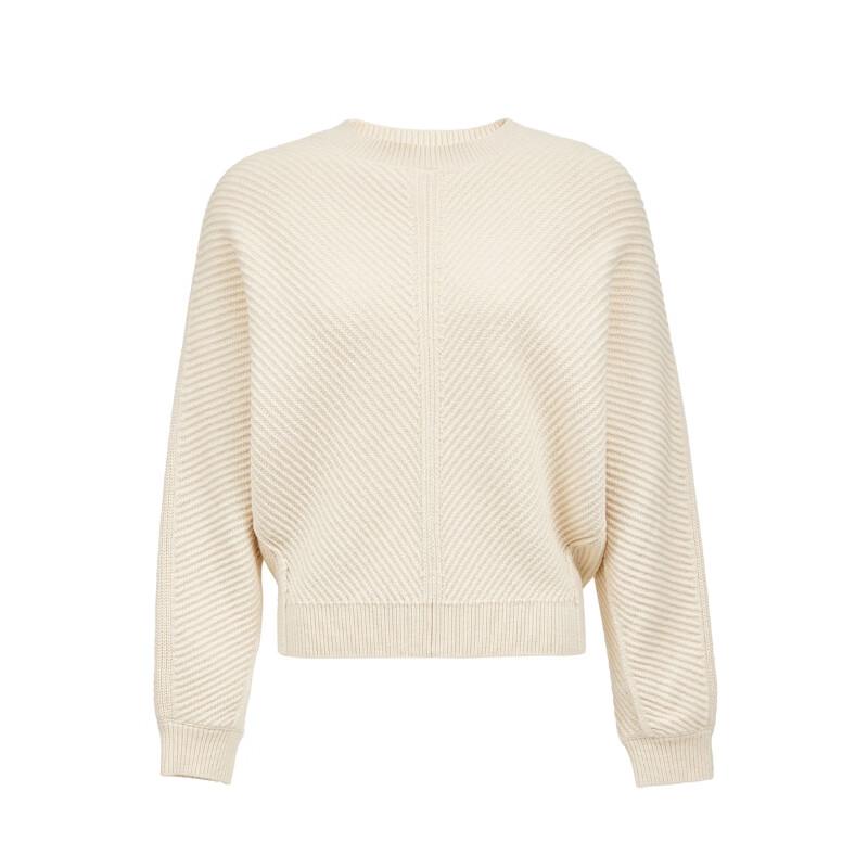 Veromoda Women's Merino Wool Blend Batwing Sleeve Knit Top