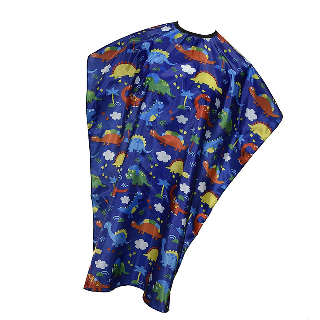 Kids Haircut Cape Cute Pattern Waterproof Adjustable Kids Salon Hair Cutting Cape with Brush for