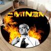 Eminem Round Area Rug,Carpet Rug for Living Room Bedroom Sofa Playroom Decor,Non-slip Floor Mat