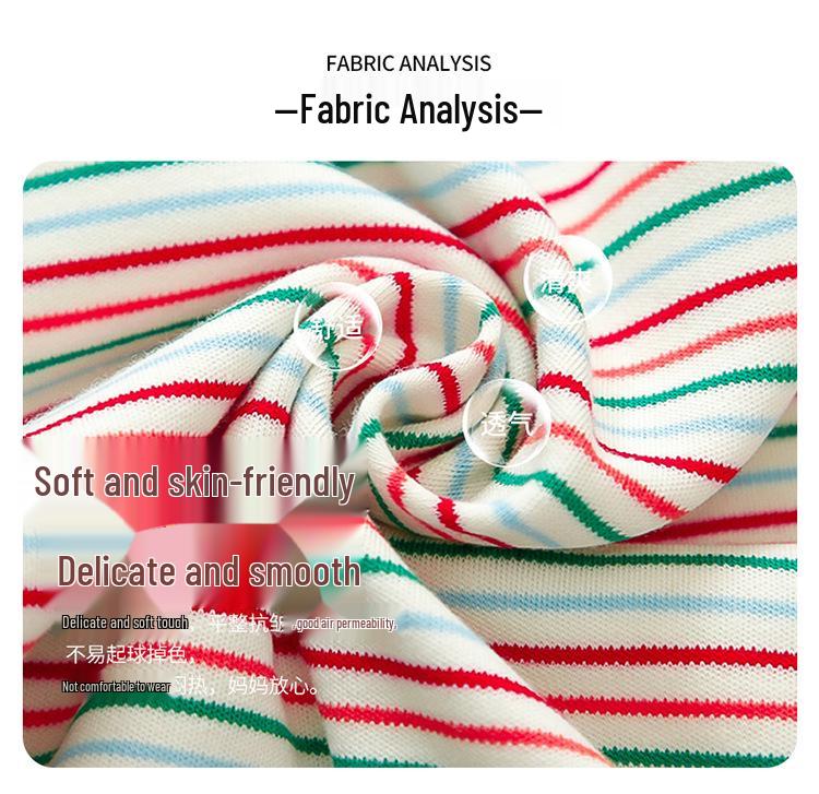 2025 Girls' Stylish Striped Long-Sleeve Sweatshirt & Pant Set - Spring/Autumn Fashion