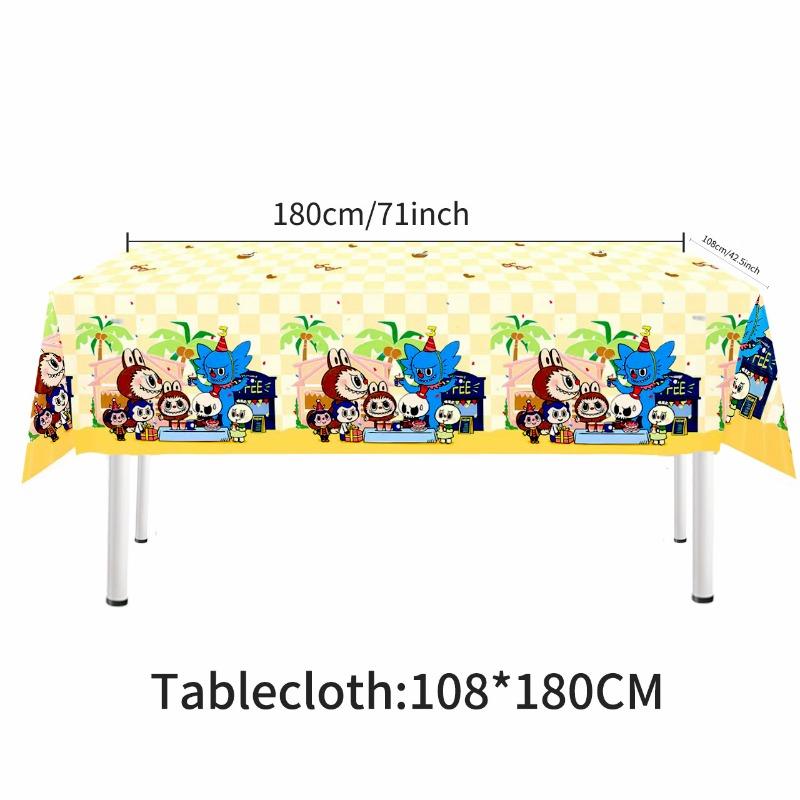 New super cute birthday tableware party theme disposable paper plate tissue paper cup tablecloth flag cross