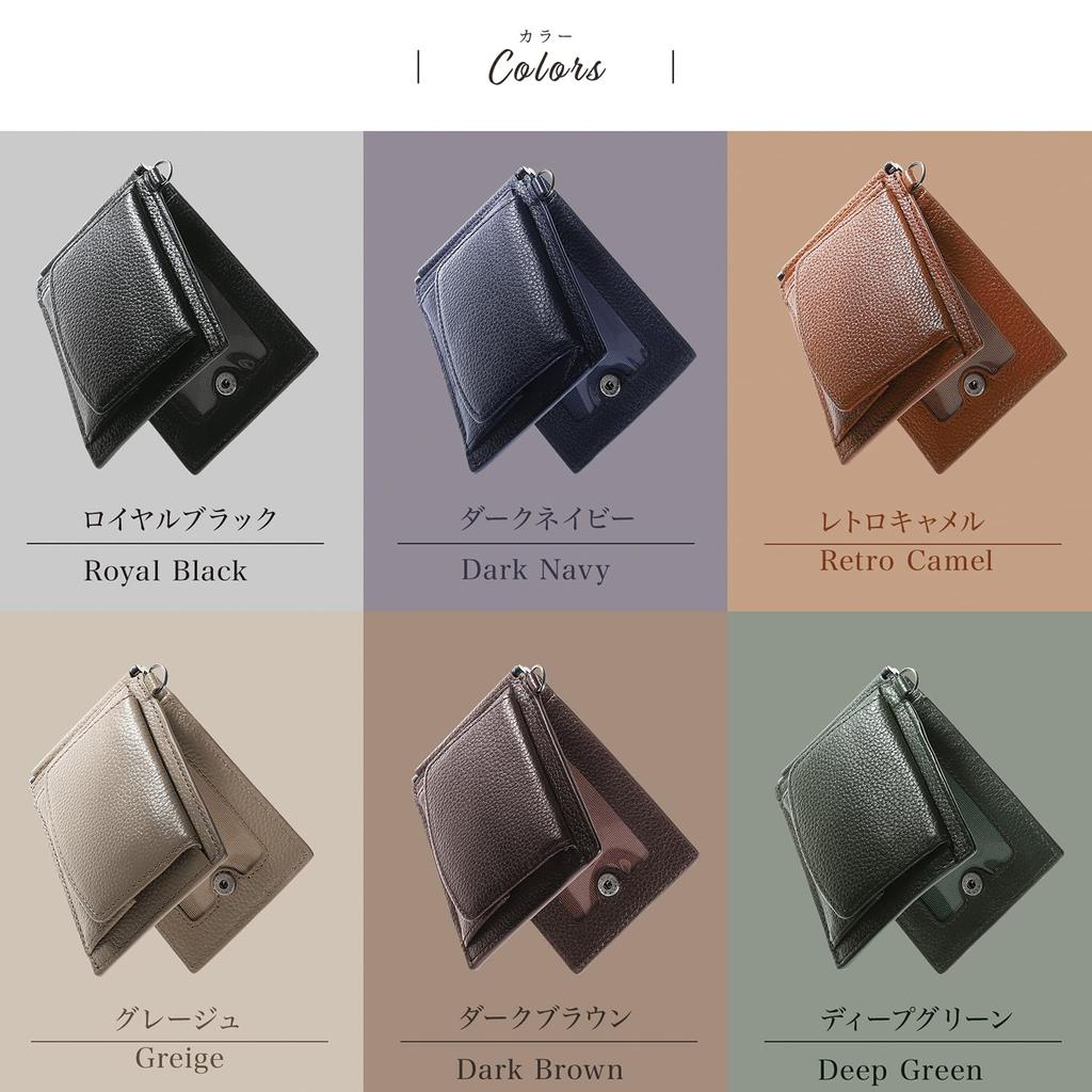 Pass Coin Genuine Butterfly Card Transparent Commuter Key Chain PC8 [BLUE SINCERE] Case, Purse, Thin, Leather, Men's, Women's, Case, Window, Driver's