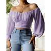 Women's Elegant Off-Shoulder Puff Sleeve Summer Blouse
