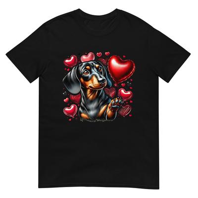 Dachshund Valentine T-Shirt and Kids Tshirt, Doxie Dog Lovers Gift