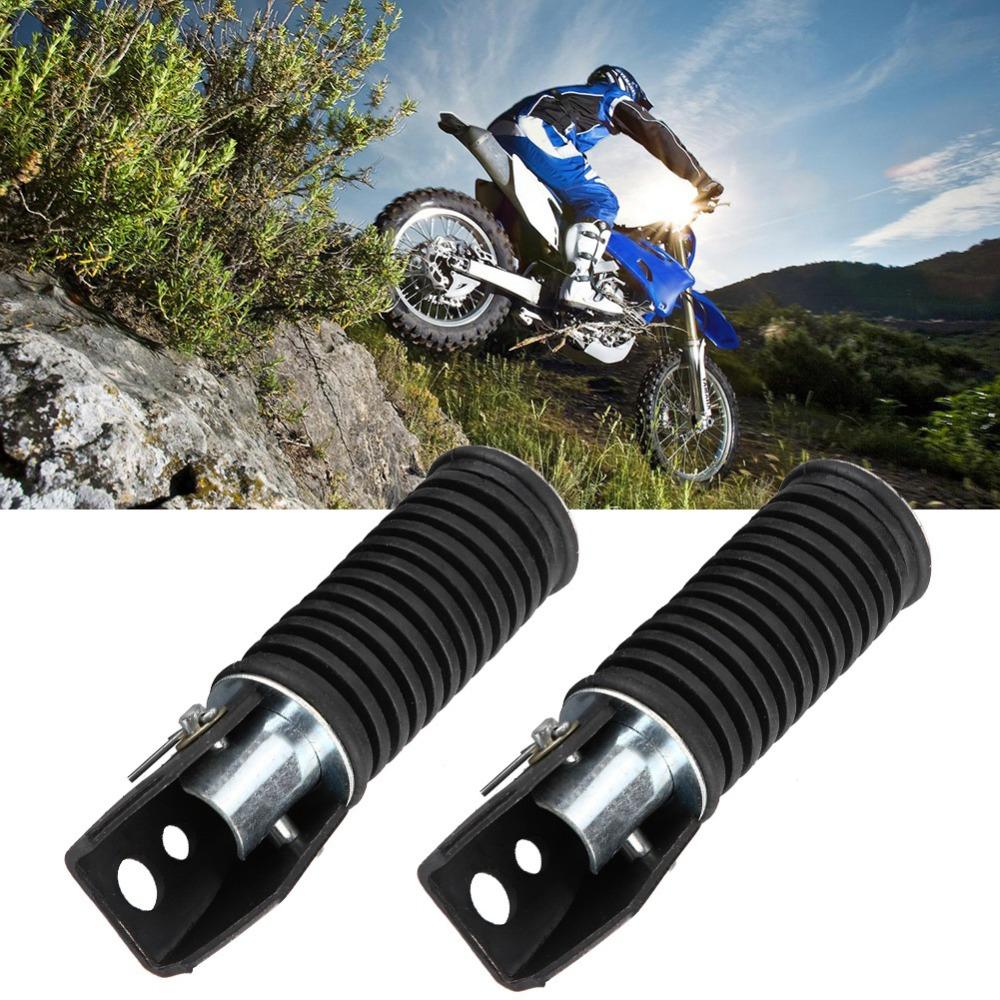 2pcs Foldable Design Rear Foot Pegs Durable Metal Construction Motorcycle Foot Pegs Rear Seat Area