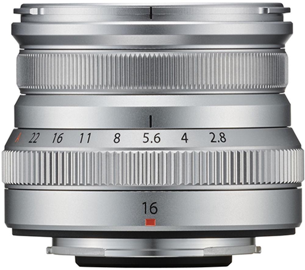 Fujifilm Fujinon XF 16mm f/2.8 R WR lens, silver