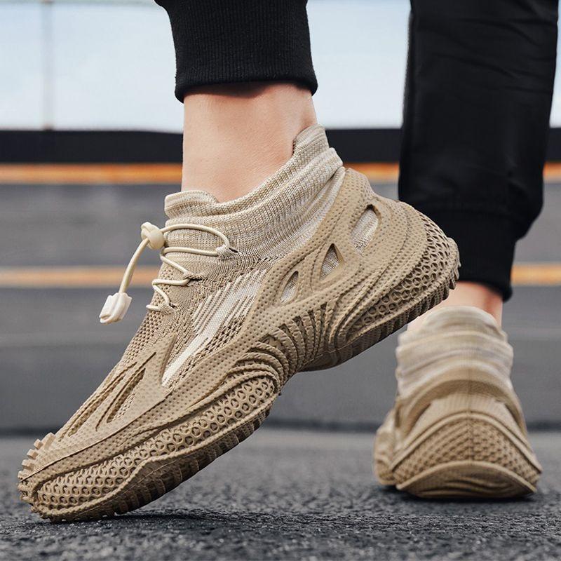Flying socks shoes summer men's mesh breathable high-end outdoor sports non-slip casual shoes large size men's shoes