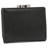 Vivienne Westwood Vegan Grain Wallet with Clasp 51010018 S000D N403 Tri-fold Closure, Black, Women's, [Used]