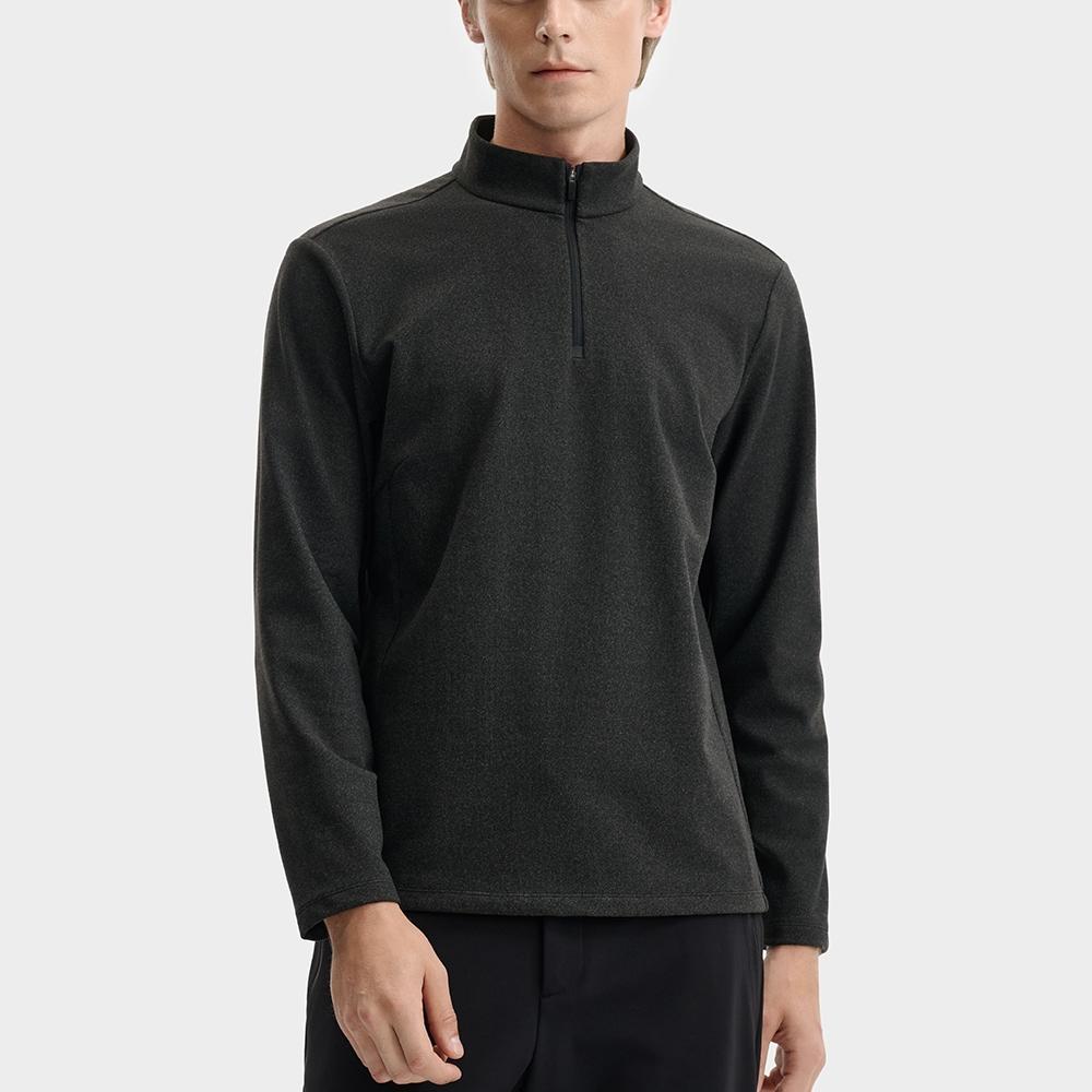 FILA Fw25 Blue Series Pullover Stand Collar Knitted Long Sleeve T-Shirt Men Tops F11M542212F-BK