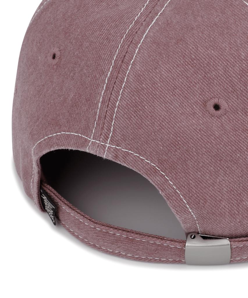 BROWNBREATH Washing Graffiti Logo Cap - Burgundy