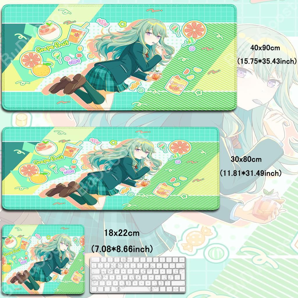 XXL Anime Mädchen HD Schreibtischmatte PJSK Project Sekai Colorful Stage Nightcord Gummi-Mauspad Großes Gaming Rutschfestes Tastatur Schutzmatte
