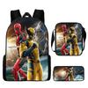 Deadpool Schoolbag, Elementary School Student Backpack, Satchel, Pencil Bag, Three-piece Set, Cartoon Children's Bag, Large-capacity Hot Sale