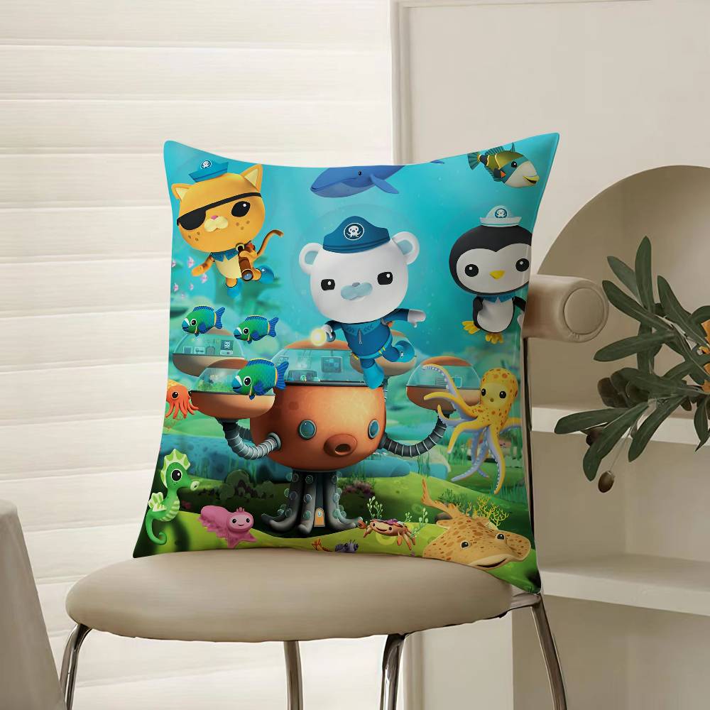 Cartoon Animation Cute The Octonauts Pillow Case Comfort Sofa Bed Silky elegant Invisible zipper Decorative cushion cover