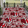 Crystal Velvet Rug with AC Milan Design, Soft Non-Slip Floor Mat for Living Room Bedroom Decor