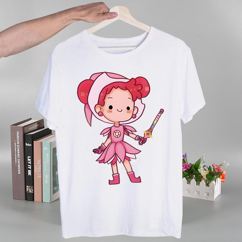 Ojamajo Doremi Magical  Harajuku T-shirts Summer  Unisex/Wo Unisex Hip Hop Funny Print Tshirt Streetwear T Shirt Short Sleeve Tee Top Shirt