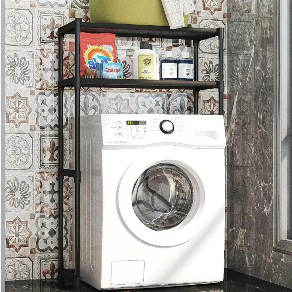 Multilayer Toilet Storage Rack Perforation-Free Storage Shelf Large Capacity Washing Machine Shelf Space-saving Standing Holder