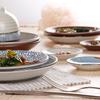 Japanese Traditional Style Ceramic Tableware Dinner Plates Porcelain Dishes Saucer Plate Sushi Plate Rice Noddle Dinnerware