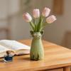 Cat Vase Resin Cat Desk Ornament Whimsical Vase for Bookshelf Mantel Entryway Living Room Dining Table Bedroom Office Balcony