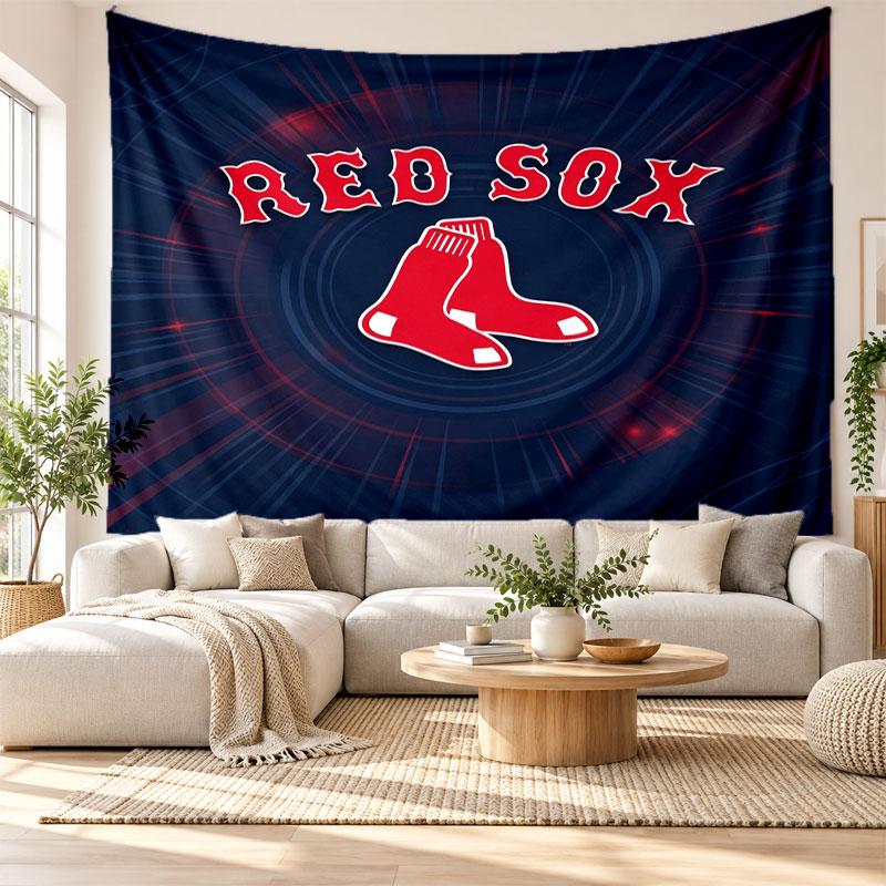 Boston Red Sox Wall Tapestry, Soft Fabric Wall Hanging, Decorative Backdrop For Bedroom Home Wall Art