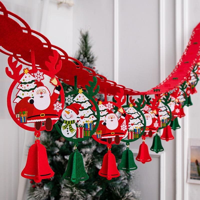 Christmas Decorations: Pull Flags, Tassel Pendants, and Ornaments for Indoor and Window Displays