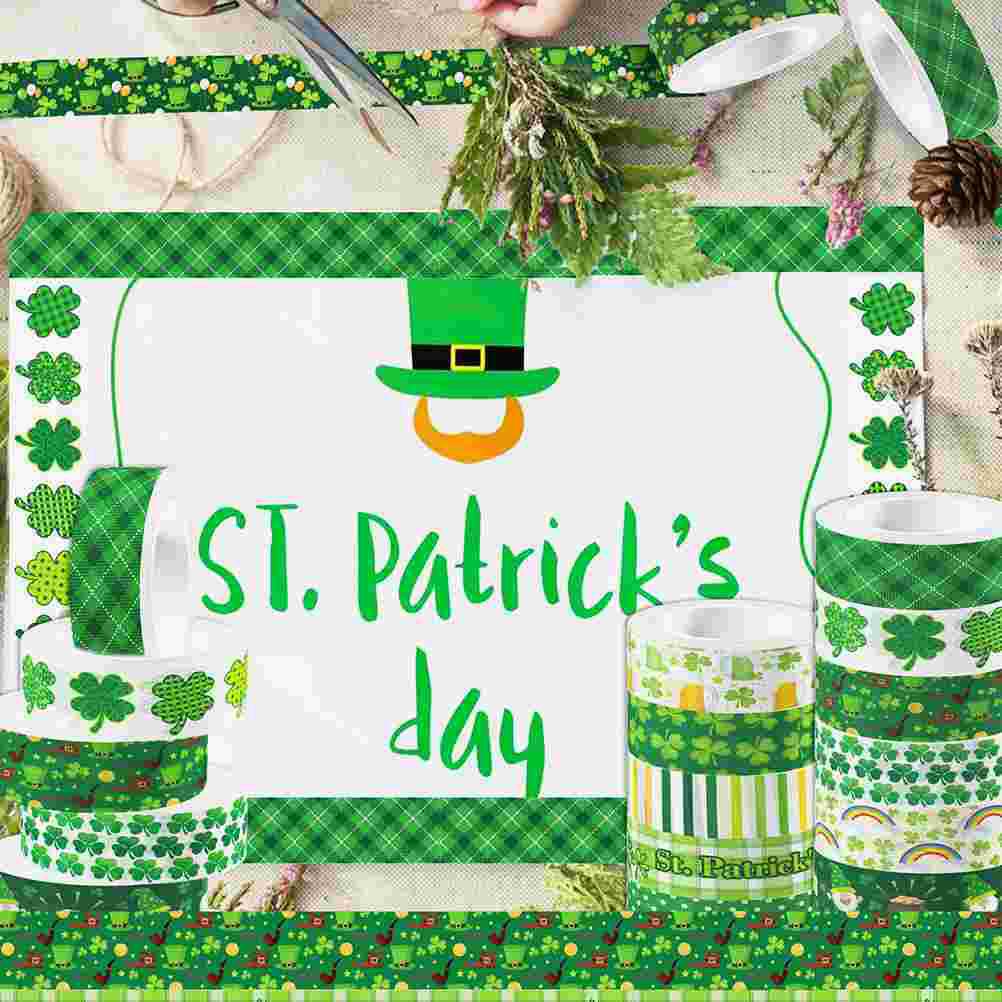 12 Rolls Four-leaf Account Washi Tape Decorative Tapes Vintage Scrapbook DIY