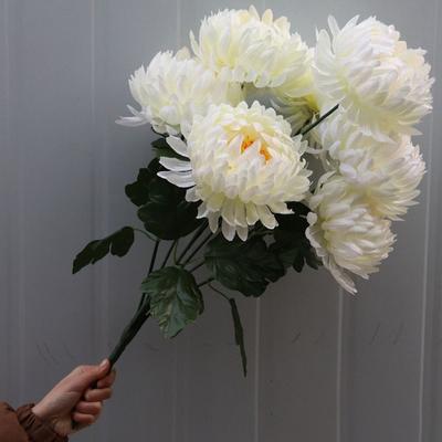7Head Artificial Flower DIY Flower Silk Chrysanthemum Bouquet Floral Arrangement Worship Supplies Flowers Bouquet