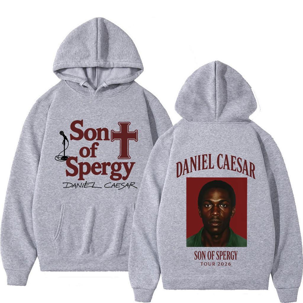 Daniel Caesar Son of Spergy Tour 2026 Graphic Hoodie Men's Women Aesthetic Trend Sweatshirt Winter Loose Casual Vintage Pullover
