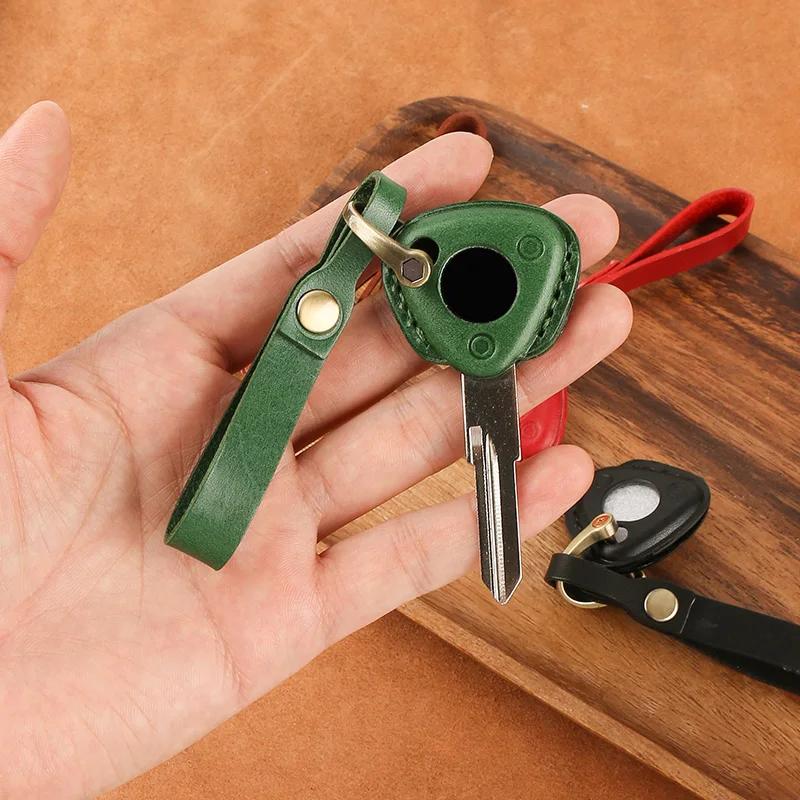 Styling Mouldings Leather For Peugeot Django 150 SF4 Motorcycle Key Case Cover Protection Fob Bag Holder Housing Keychain Access