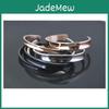 Steel Hot Stainless Cuff Bangle Hair Tie Bracelet For Women Band Elegant Indent