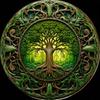 Vintage Green Tree of Life Metal Art Decor 8 Inch Wall Plaque for Home Office Cafe Halloween