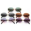 Women's Frameless Oval Fashion Sunglasses - High-End, Stylish, and Unique