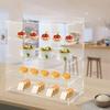 4-Tier Clear Acrylic Display Case - Transparent Bakery & Pastry Showcase - Donut Cookie Display Cabinet - Retail Counter Shelf