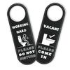 Bathroom Door Sign Do Not Disturb Sign Front And Back Sides Modern Decorative Style Strong PU Material 6cm Hole Diameter
