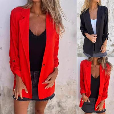 Damski płaszcz zimowy z kołnierzem wykładanym, kieszeniami, czysty kolor, kardigan o otwartym splocie, luźny krój, odzież wierzchnia termiczna, długi rękaw, do dojazdów do pracy, na randki, kurtka zimowa