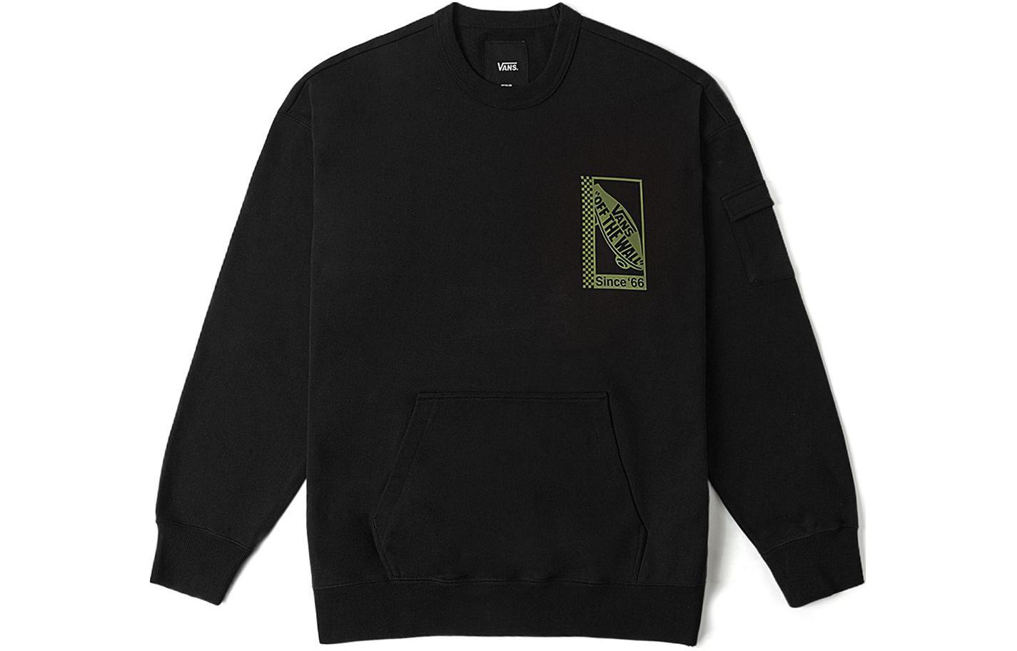 Vans Sweatshirts Men s Black Crew Neck Moderate Other VN000GQGBLK M