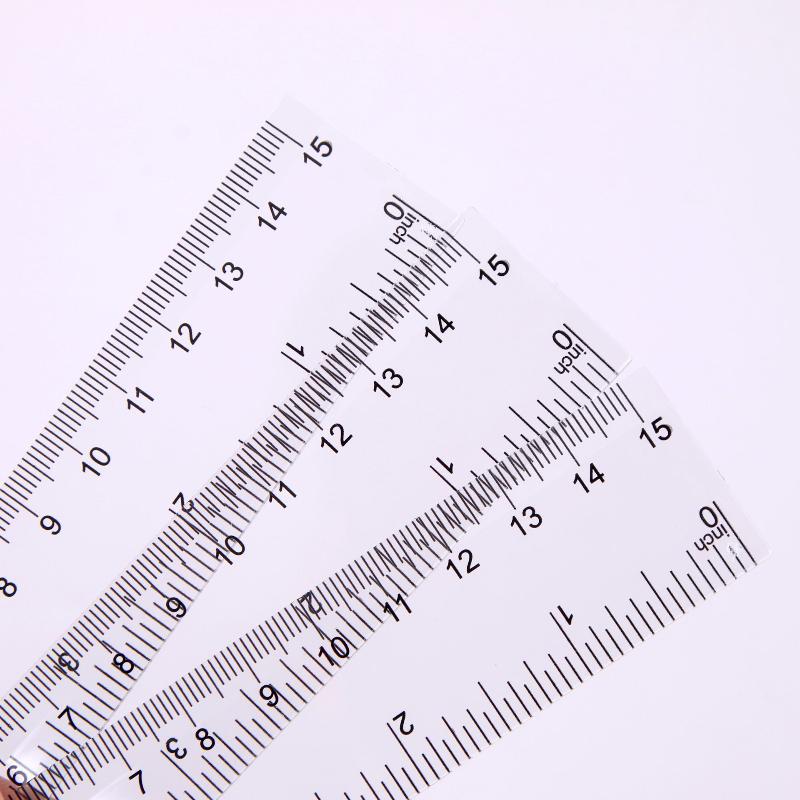 15cm 20cm 30cm Straight Ruler Transparent Plastic Ruler Drawing Tool Desk Accessories Student Stationery School Office Supplies