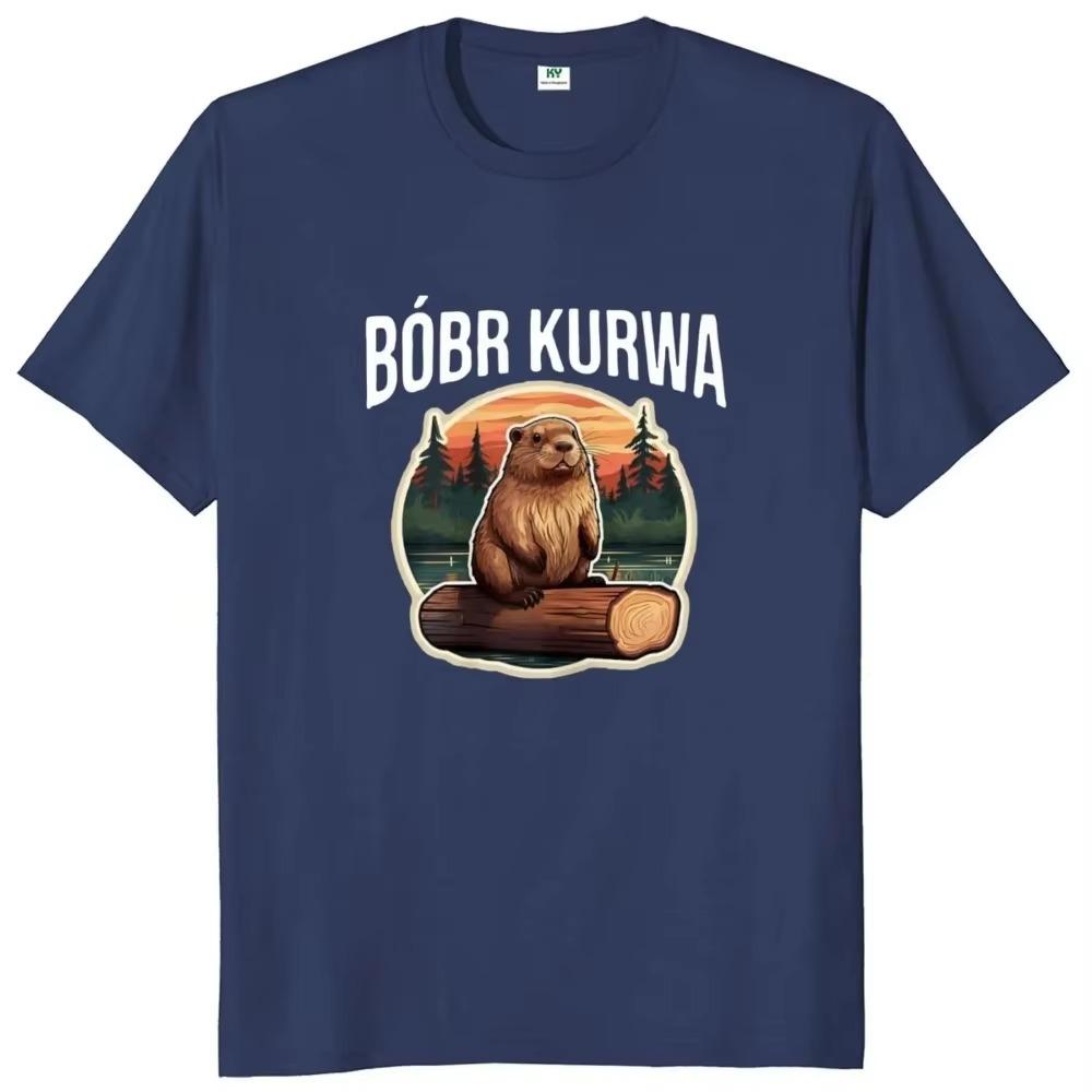 Bober Kurwa Bobr T Shirt Retro Funny Meme Trend Y2k Graphic T-shirt Soft Unisex 100% Cotton Tee Tops EU Size