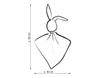 Bunny Cuddly Toy Doudou Double-Sided Cotton and Minky - Grey Stars - Grey