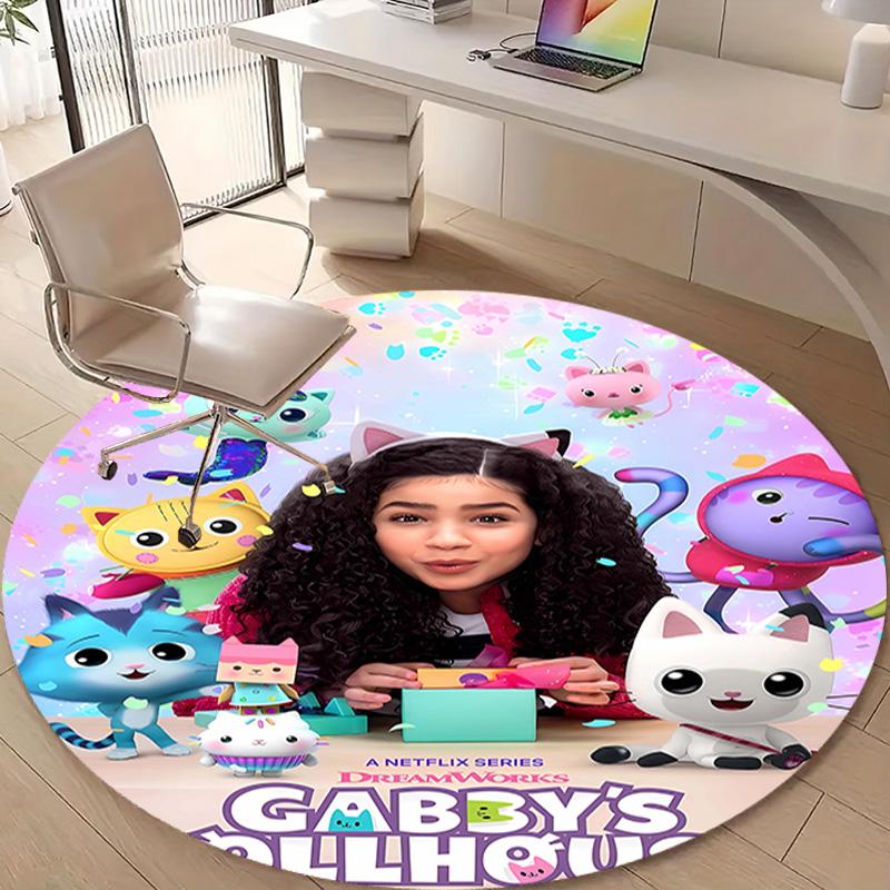 1pc Gaby's Bubble House4 Design Printed Area Round Carpet for Bedroom Living Room Home Decor Rugs Mat Non Slip Mat Rug for Bedside