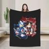 Sonices Shadow HHedgehogs Flannel Blanket Soft Winter Bedding for Students Couch Sofa Bed Comfortable Bedspread Cover