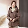 Women's short cotton clothes, mother's autumn and winter clothes, thickened loose down cotton-padded clothes, warm jackets, fashionable and thin